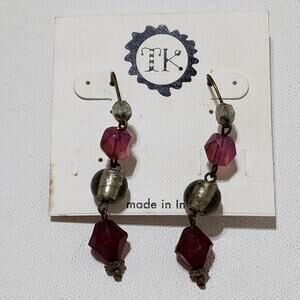 Treska Pink‎ beaded dangle earrings new!!!
